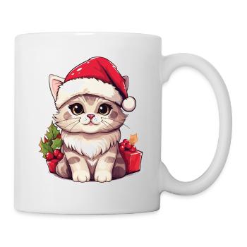 Cat Christmas Christmas Cat Cute Cartoon - Mug - white - Right
