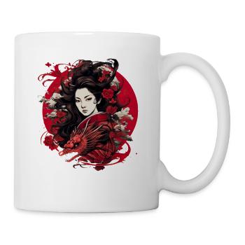 Japan Tradition Japanisch Kultur Frau - Tasse - Weiß - Rechts