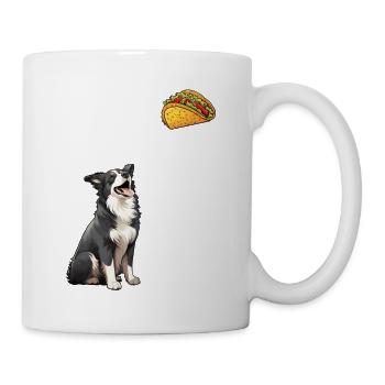 Border Collie Staring At Taco - Mug - white - Right