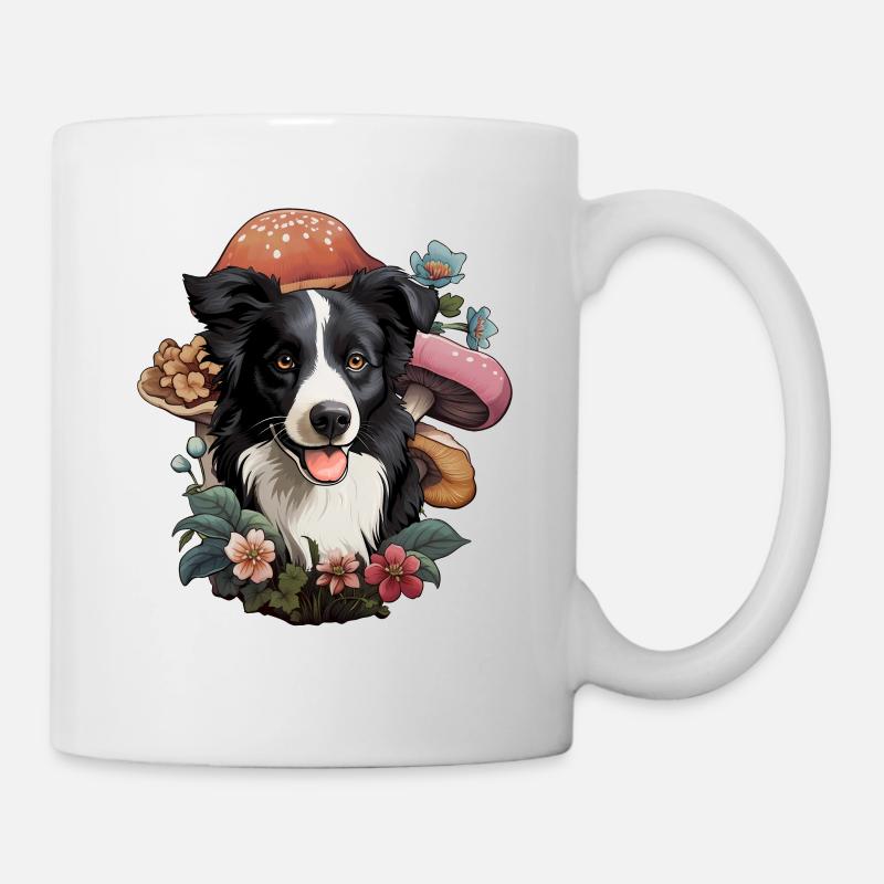 Cottagecore Border Collie - Mug - white