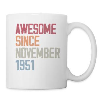 Cadeau D'anniversaire En Novembre 1951 - Mug blanc - blanc - Droite