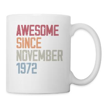 Cadeau D'anniversaire En Novembre 1972 - Mug blanc - blanc - Droite