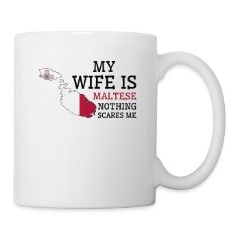 Rien ne me fait peur Ma femme est maltaise - Mug blanc - blanc - Droite