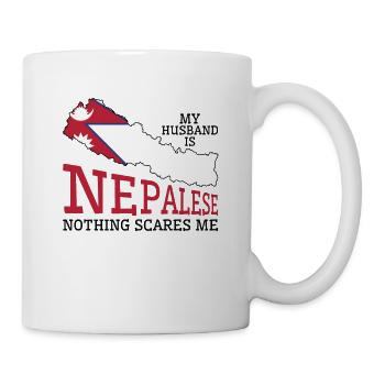 Rien ne me fait peur Ma femme est népalaise - Mug blanc - blanc - Droite