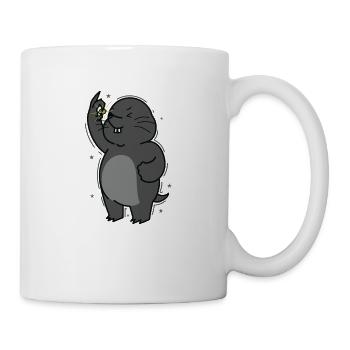 Une taupe trouve un monticule d’animaux en or de terre - Mug blanc - blanc - Droite