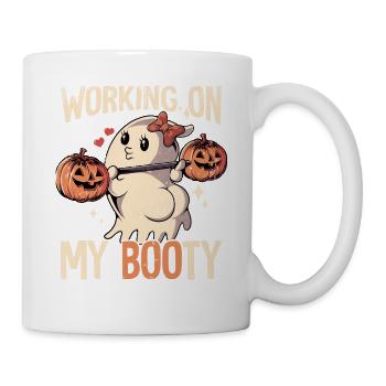 Working On My Booty Halloween - Tasse - Weiß - Rechts