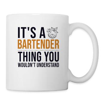 C’est un truc de barman Barman Barman Barmaid - Mug blanc - blanc - Droite