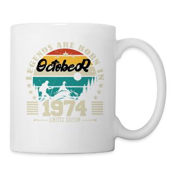 October 1974. October 1974 Birthday Gift. - Mug - white - Right