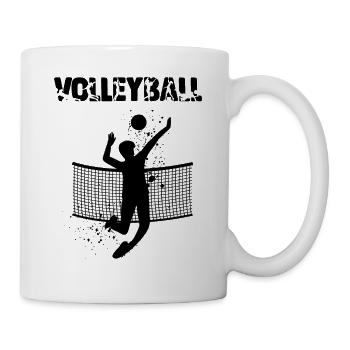 Un joueur de volleyball art abstrait sport - Mug blanc - blanc - Droite