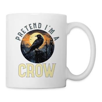 Faites semblant d’être un corbeau Simple costume d’Halloween - Mug blanc - blanc - Droite
