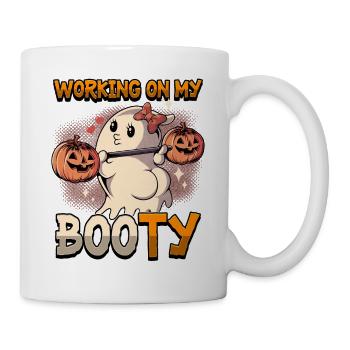 Working On My Booty Halloween - Tasse - Weiß - Rechts