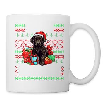 Fur Parent Christmas - Black Labrador Lover Ugly C - Mug - white - Right