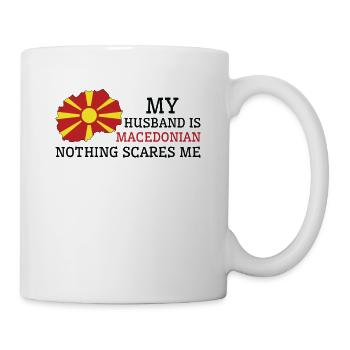 Nothing Scares Me My Wife Is Macedonian Husband - Mug - white - Right