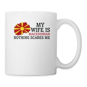 Rien ne me fait peur Ma femme est macédonienne - Mug blanc - blanc - Droite