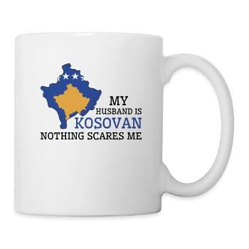 Nichts macht mir Angst Meine Frau ist Kosovarin - Tasse - Weiß - Rechts