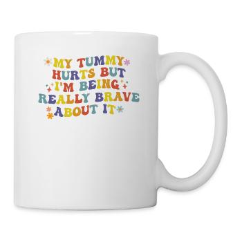 My Tummy Hurts Lactose Intolerant Funny Vegan Milk - Mug - white - Right