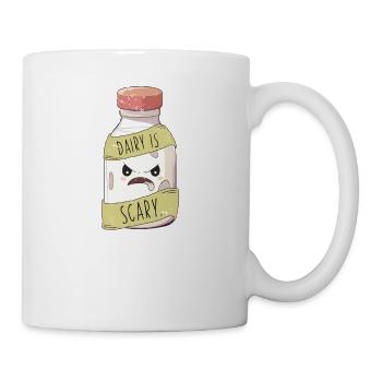 Milchprodukte sind beängstigend laktoseintolerant kühle vegane Milch - Tasse - Weiß - Rechts