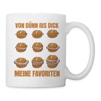 Leberkäse Favoriten Bayrisch Leberkässemmel - Tasse - Weiß - Rechts
