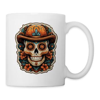 Day Of The Dead I Sugar Skull I Dia De Los Muertos - Tasse - Weiß - Rechts