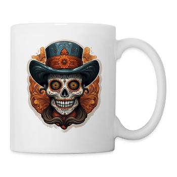 Day Of The Dead I Sugar Skull I Dia De Los Muertos - Tasse - Weiß - Rechts