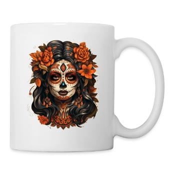 Day Of The Dead I Sugar Skull I Dia De Los Muertos - Tasse - Weiß - Rechts