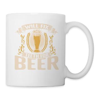 Will Fix Teeth For Beer 3 - Mug - white - Right