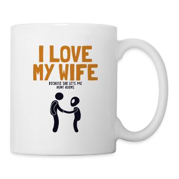 J’aime ma femme chasser les extraterrestres Ufo Conspiracy Alien - Mug blanc - blanc - Droite