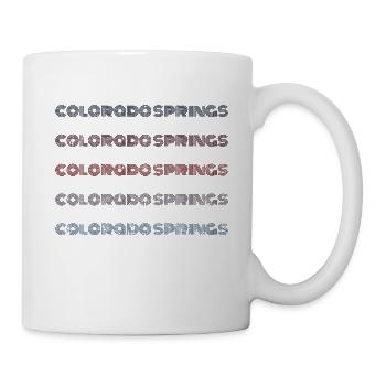 Vintage USA Stadt - Retro Colorado Springs - Tasse - Weiß - Rechts