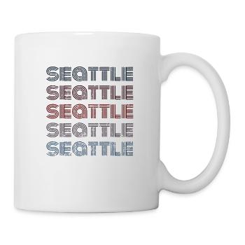 Vintage USA City - Retro Seattle - Mug - white - Right