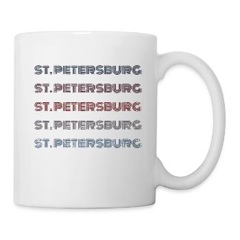 Vintage USA Stadt - Retro St. Petersburg - Tasse - Weiß - Rechts