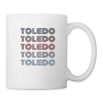 Vintage USA Stadt - Retro Toledo - Tasse - Weiß - Rechts