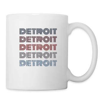 Vintage USA City - Rétro Detroit - Mug blanc - blanc - Droite