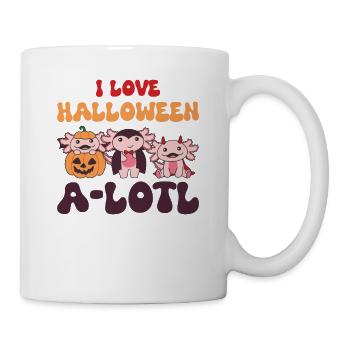 Axolotl Halloween Pun Pumpkin Bat - Mug - white - Right