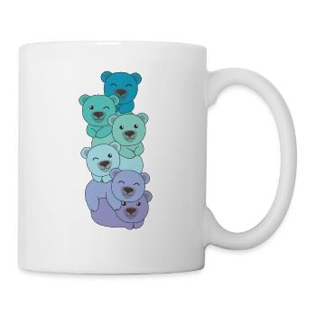 Neptunic Flag Pride LGBTQ Cute Bear Stack - Mug blanc - blanc - Droite