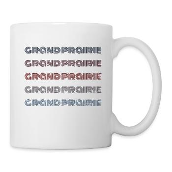Vintage USA Stadt - Retro Grand Prairie - Tasse - Weiß - Rechts