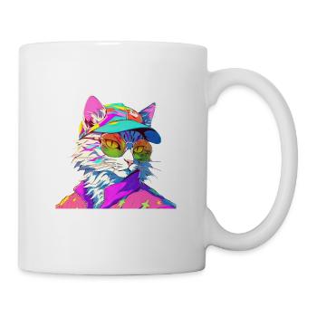 80er Motto Party Das ist mein 80er Kostüm - Tasse - Weiß - Rechts
