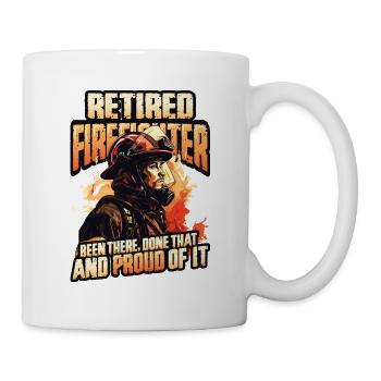 Pompier à la retraite - Mug blanc - blanc - Droite