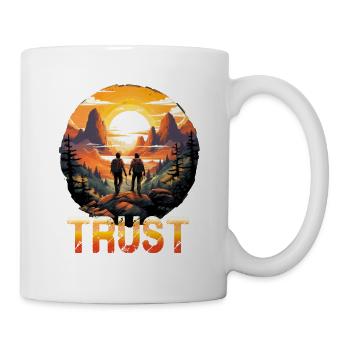 Vertrauen Trust Wandern Wanderung Natur Wildnis - Tasse - Weiß - Rechts