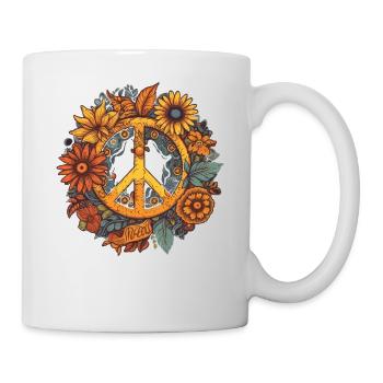 Costume Hippie Signe de la Paix - Mug blanc - blanc - Droite