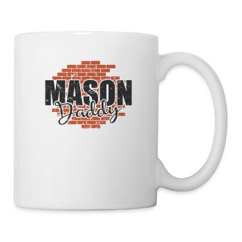 Mason Daddy Handwerker Beruf - Tasse - Weiß - Rechts