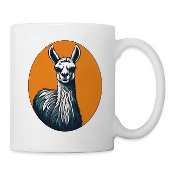 Lama / Faune / Hantise / Amérique du Sud / Fourrure - Mug blanc - blanc - Droite