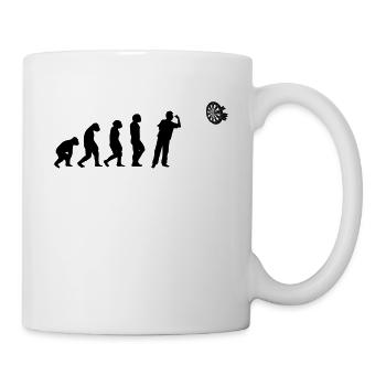 Darts Dartboard Darts Darts Dart Évolution du joueur de fléchettes - Mug blanc - blanc - Droite
