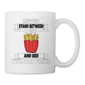 Lustige Pommes Lustig French Fries - Tasse - Weiß - Rechts