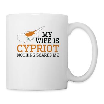 Rien ne me fait peur Ma femme est chypriote - Mug blanc - blanc - Droite