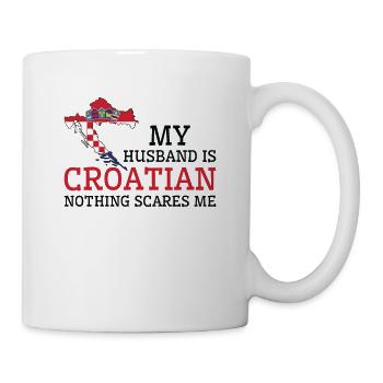 Nothing Scares Me My Wife Is Croatian Husband - Mug - white - Right