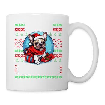 Noël en famille Bouledogue Français - Noël moche - Mug blanc - blanc - Droite
