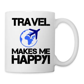 Voyagez heureux - Mug blanc - blanc - Droite