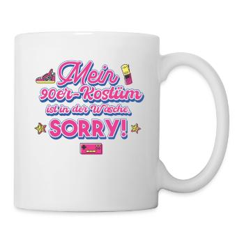 90er Jahre Kostüm Ist In Der Wäsche 90s Party 90er - Tasse - Weiß - Rechts