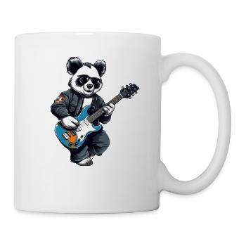 Panda guitariste bassiste - Mug blanc - blanc - Droite