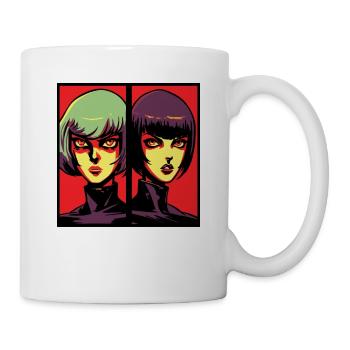 A Powerful Anime Cartoon Female Duo - Mug - white - Right